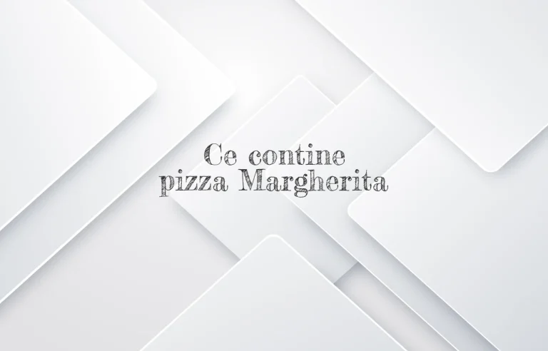 ce contine pizza margherita