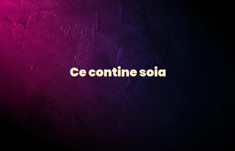 ce contine soia
