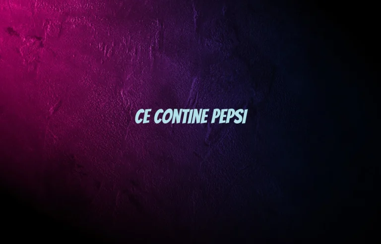 ce contine pepsi
