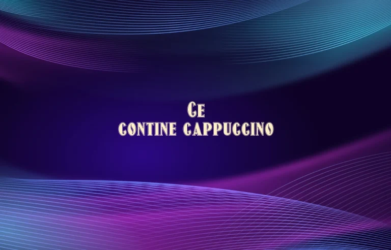 ce contine cappuccino