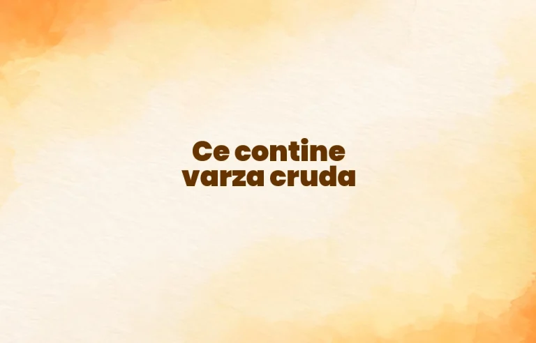ce contine varza cruda
