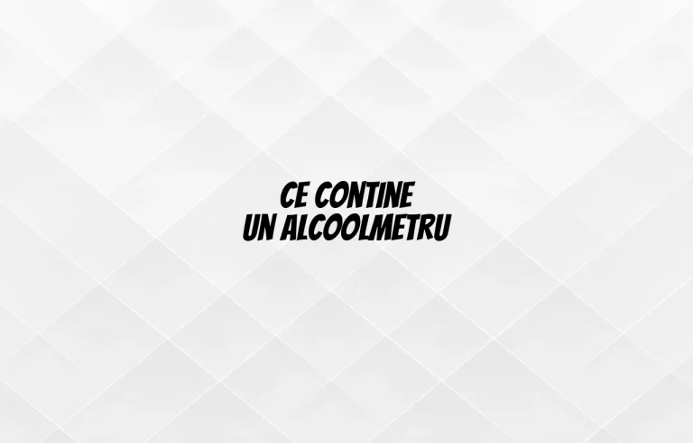 ce contine un alcoolmetru