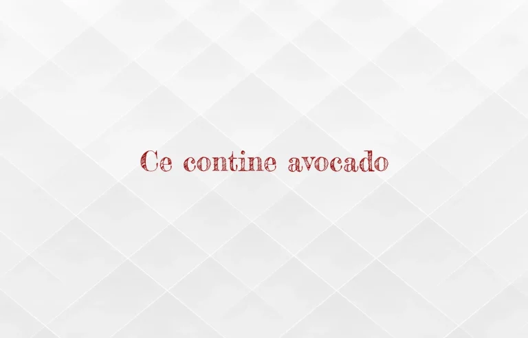 ce contine avocado