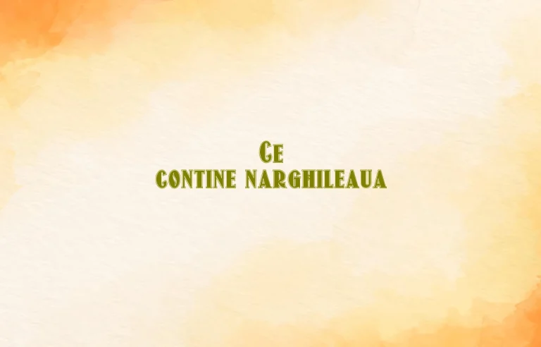 ce contine narghileaua