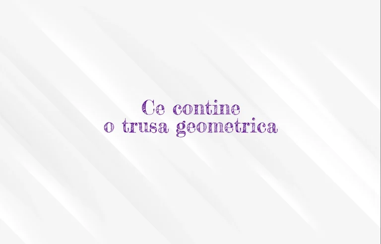 ce contine o trusa geometrica