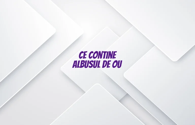 ce contine albusul de ou