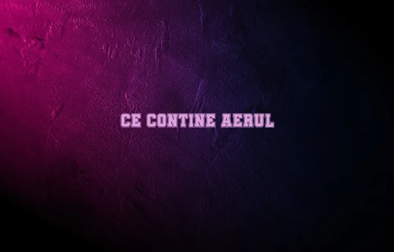 ce contine aerul