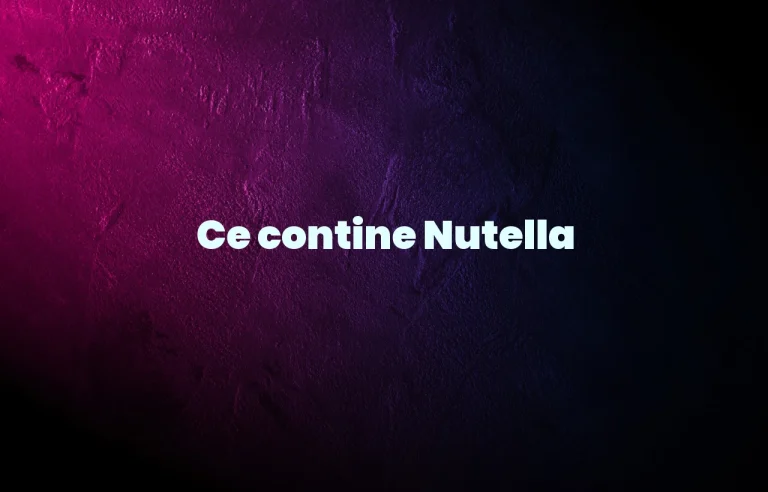 ce contine nutella