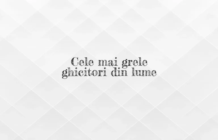 cele mai grele ghicitori din lume