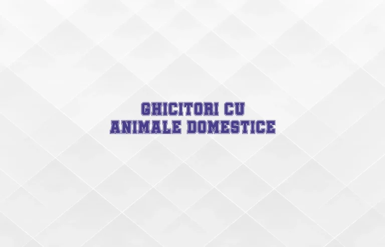 ghicitori cu animale domestice