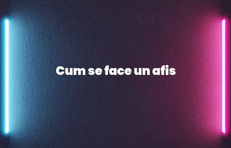 cum se face un afis