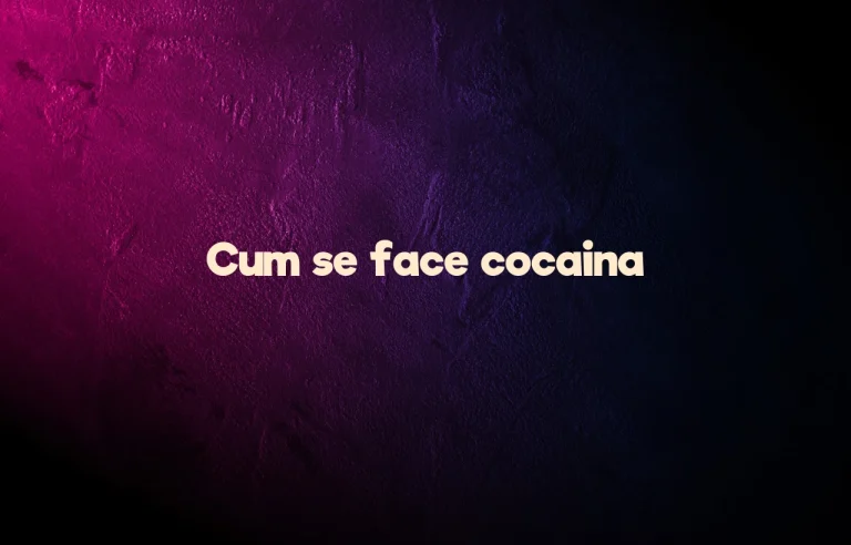 cum se face cocaina