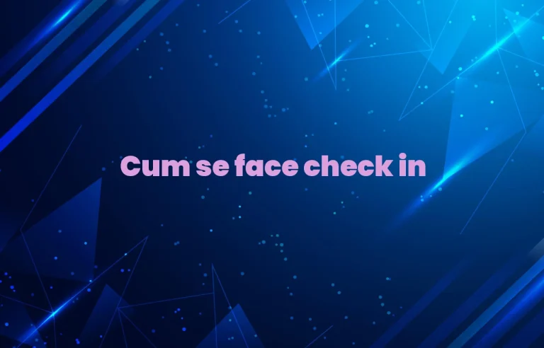 cum se face check in