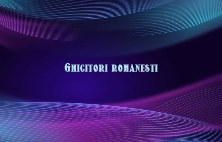 ghicitori romanesti
