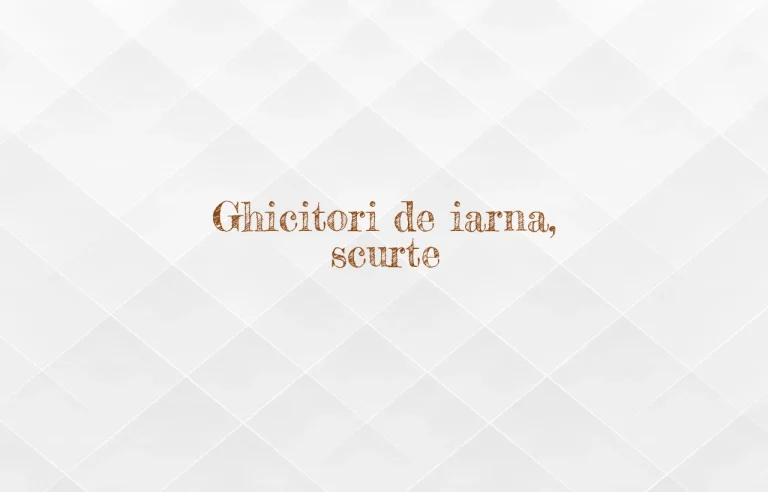 ghicitori de iarna scurte
