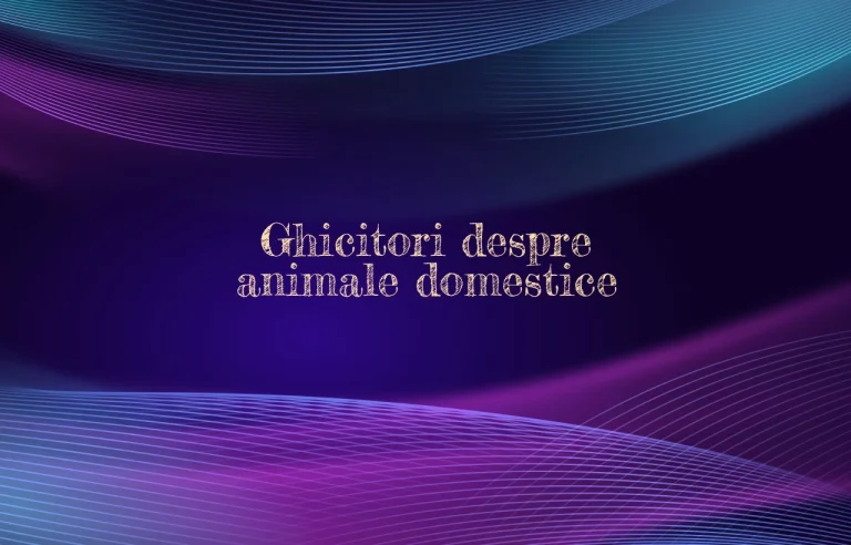 ghicitori animale domestice