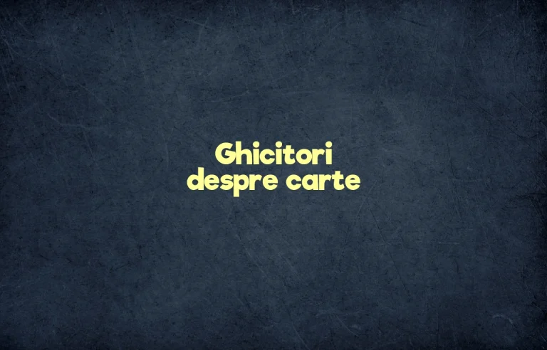 ghicitori despre carte