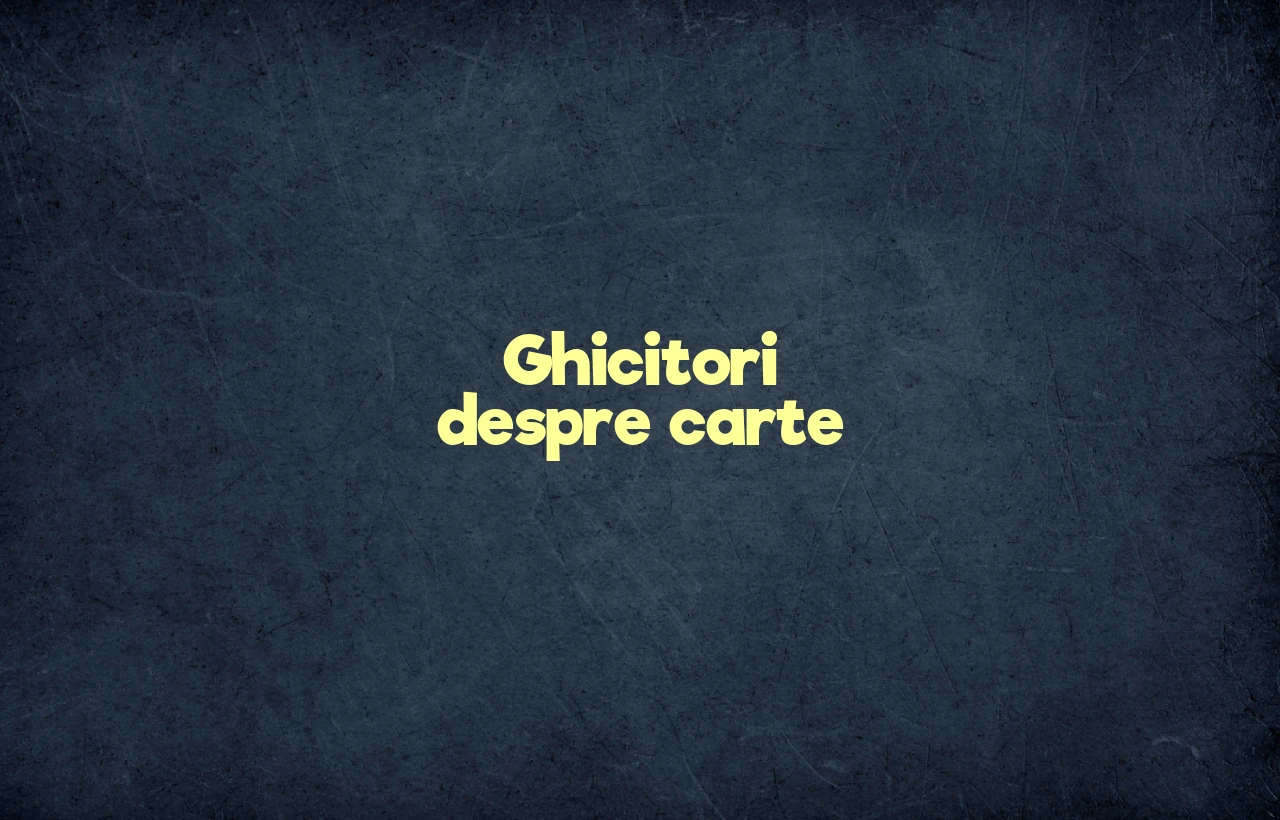 ghicitori despre carte