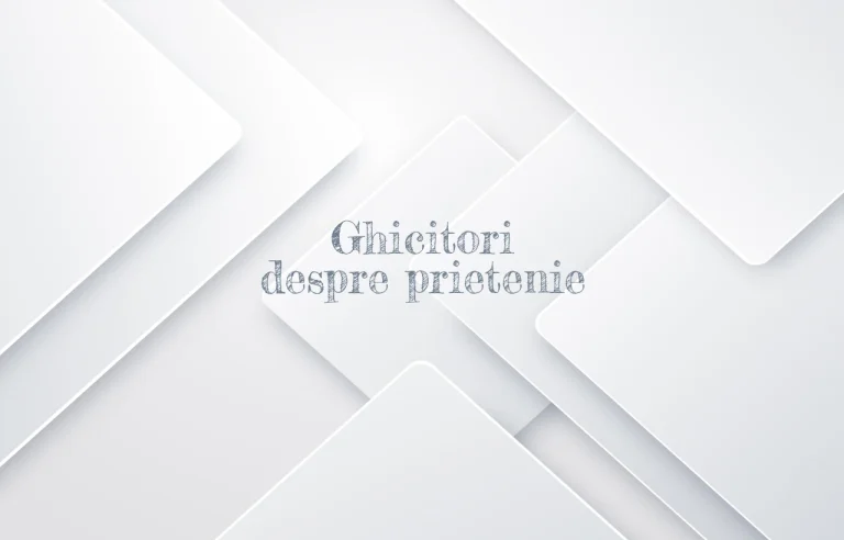 ghicitori despre prietenie