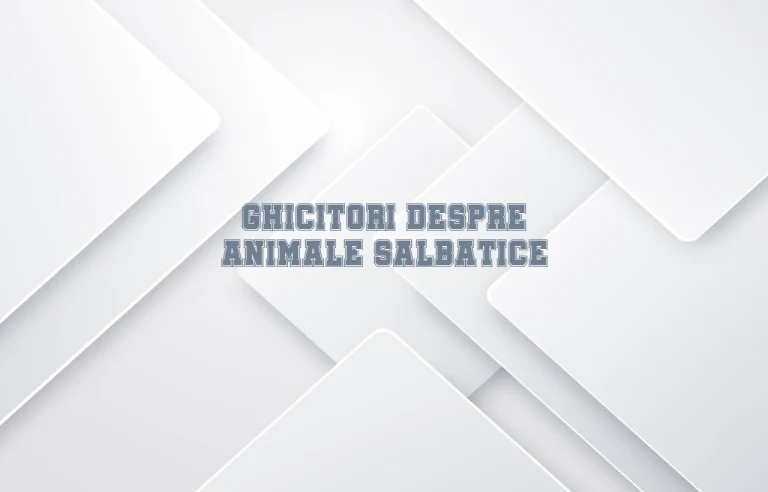 ghicitori animale salbatice