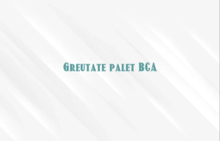 greutate palet bca