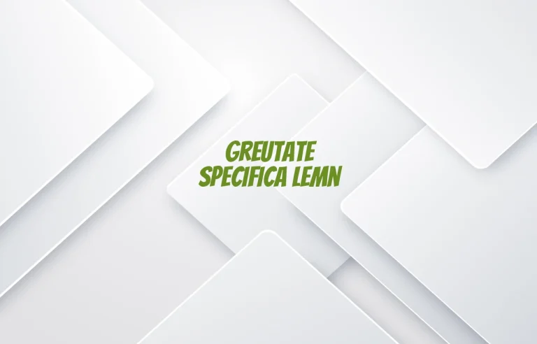 greutate specifica lemn