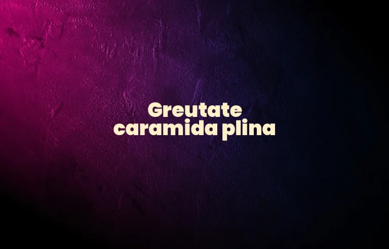 greutate caramida plina