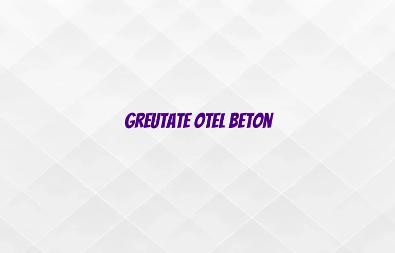 greutate otel beton